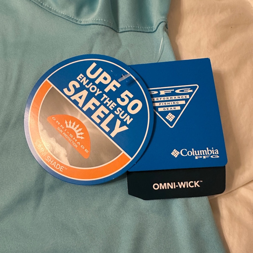Columbia PFG Long Sleeve Tidal Tee II - NWT - Size 1X Teal Sportswear - Picture 10 of 12